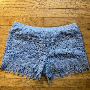 Blue lace shorts size XL